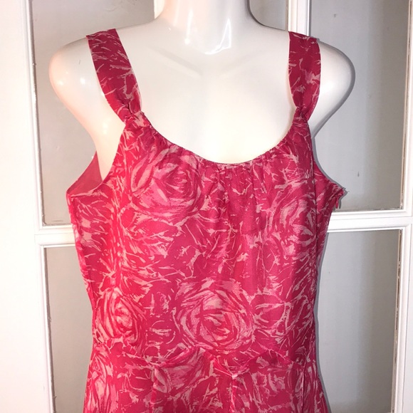 TALBOTS pink pure silk dress size 8 - Picture 2 of 9